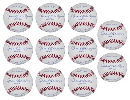 Rollie Fingers Signed and Inscibed Official MLB Baseballs -Lot of (11)  (MLB Alumni)